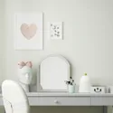 IKEA SMYGA СМЮГА, стіл із дзеркалом, світло-сірий, 122x60 см 594.440.95 фото thumb №2