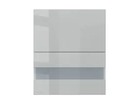 Кухонный шкаф BRW Top Line 60 см с навесной витриной серый глянец, серый гранола/серый глянец TV_G2O_60/72_OV/O-SZG/SP фото