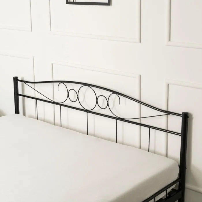 Кровать металлическая MEBEL ELITE GRIFFIN, 160x200 см, Черный фото №4