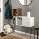 IKEA EKET ЕКЕТ, настінна комбінація для зберігання, білий / під горіх, 105x35x70 см 094.903.20 фото thumb №3