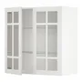 IKEA METOD МЕТОД, навесной шкаф / полки / 2стеклян двери, белый / Стенсунд белый, 80x80 см 594.595.05 фото
