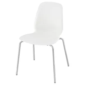 IKEA LIDÅS ЛІДОС, стілець, білий / СЕФАСТ хромований 294.813.91 фото