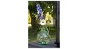 BRW скляна ваза ручної роботи синя 093175 фото thumb №3