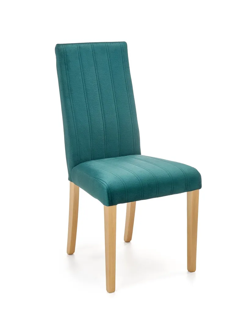 Кухонний стілець HALMAR DIEGO 3 стьобані смужки, дуб медовий/темно-зелений фото №9