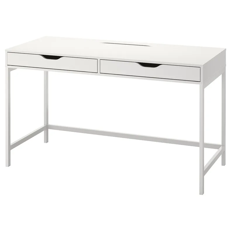 IKEA ALEX АЛЕКС, письмовий стіл, білий, 132x58 см 804.834.38 фото №1