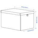 IKEA NIMM НІММ, коробка для зберігання з кришкою, сірі крапки, 35x50x30 см 405.959.99 фото thumb №8