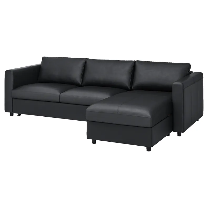 IKEA VIMLE ВІМЛЕ, 3-місний диван із кушеткою, Гранн/Бомстад чорний 594.773.59 фото №2