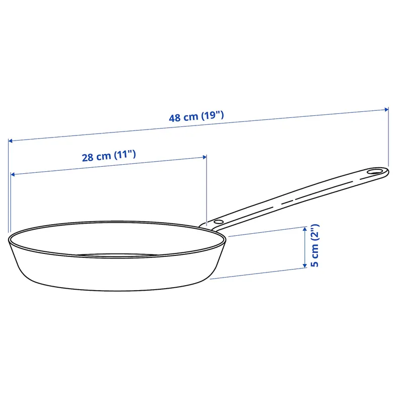 IKEA HEMKOMST ХЕМКОМСТ, сковорода, нержавеющая сталь / антипригарное покрытие, 28 см 005.800.99 фото №8