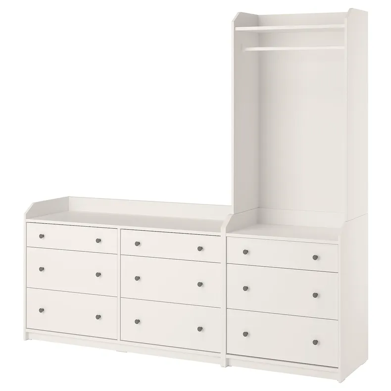 IKEA HAUGA ХАУГА, шафа, білий, 208x199 см 893.881.54 фото №1
