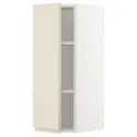 IKEA METOD МЕТОД, навесной шкаф с полками, белый / светло-бежевый глянцевый Voxtorp, 30x80 см 494.665.73 фото thumb №1