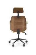 Кресло компьютерное офисное вращающееся HALMAR IGNAZIO, ореховый кремовый, экокожа фото thumb №6