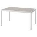 IKEA SEGERÖN СЕГЕРЕН, стіл, для вулиці, білий / бежевий, 91x147 см 905.108.13 фото thumb №1
