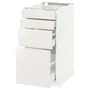 IKEA METOD МЕТОД / MAXIMERA МАКСІМЕРА, підлогов шафа / 4 фронт панелі / 4 шухл, білий / ВЕДДІНГЕ білий, 40x60 см 690.498.67 фото