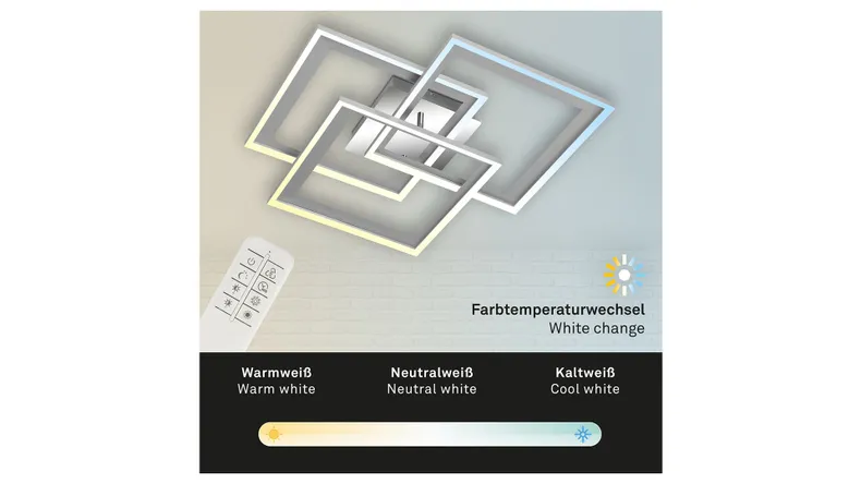 BRW Frame LED 3-точечный потолочный светильник с таймером серебристый 085506 фото №3