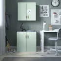 IKEA SMÅSTAD СМОСТАД, навесной шкаф, белый светло-зеленый / с 1 полкой, 60x32x60 см 695.429.53 фото thumb №3