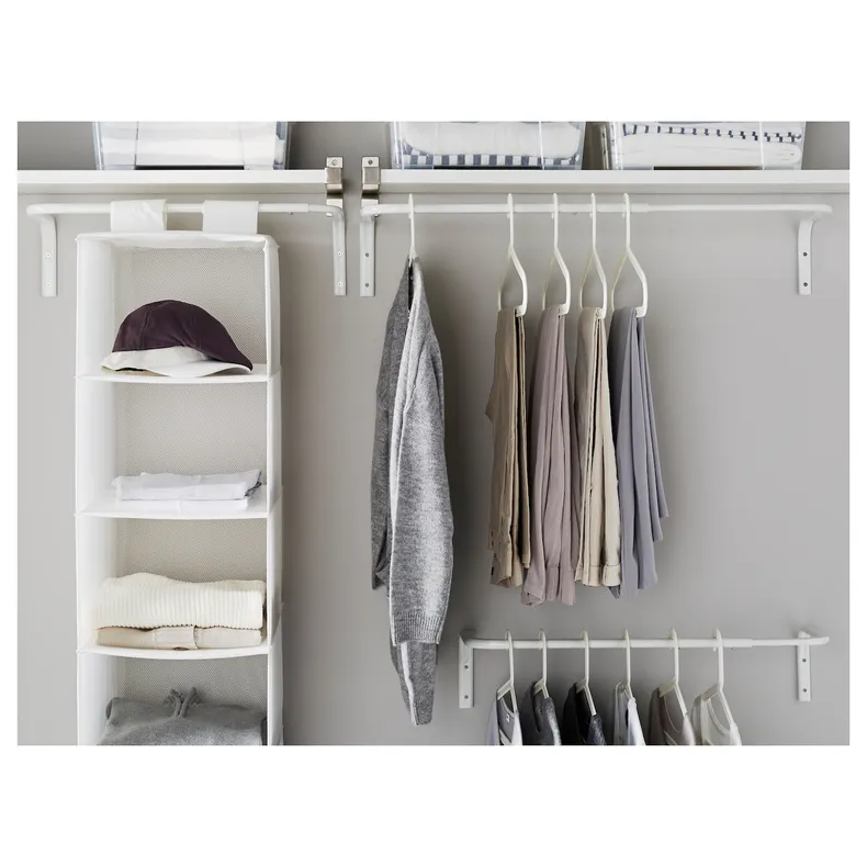 IKEA MULIG МУЛІГ, штанга для одягу, білий, 60-90 см 301.794.35 фото №2