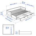 IKEA BRIMNES, Шезлонг з 2 висувними ящиками, 2 матраци, сірий/Еф'єль середня твердість, 80x200 см 295.900.12 фото thumb №8