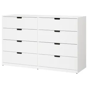IKEA NORDLI НОРДЛІ, комод із 8 шухлядами, білий, 160x99 см 292.395.05 фото