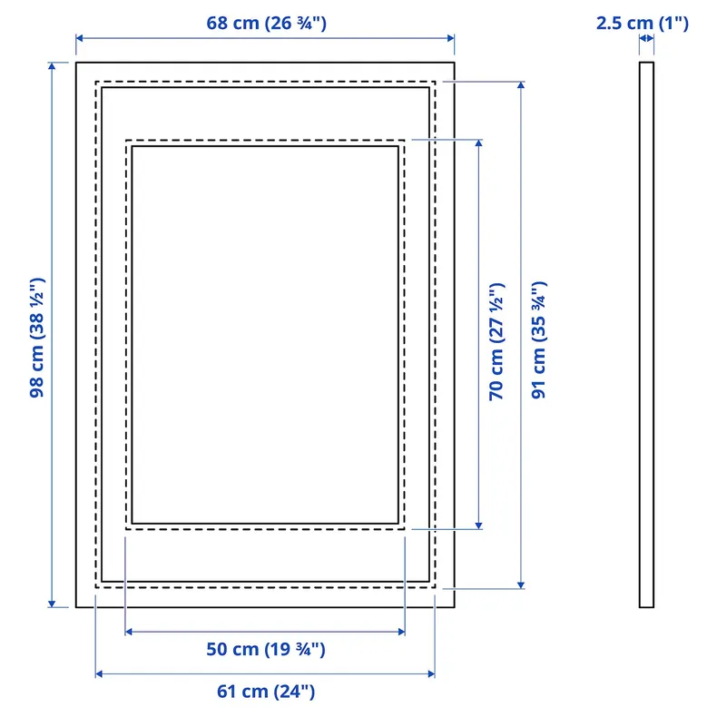 IKEA EDSBRUK ЕДСБРУК, рамка, пофарбовані в чорний колір, 61x91 см 804.276.35 фото №5