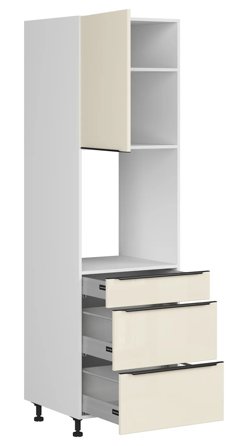 BRW Кухонный духовой шкаф Sole L6 60 см с ящиками с плавным закрыванием магнолия жемчуг, альпийский белый/жемчуг магнолии FM_DPS_60/207_2STB/STB/L-BAL/MAPE фото №3