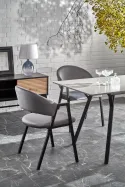 Розкладний стіл кухонний HALMAR BALROG 2 140-180x80 см, стільниця - світло-сіра, ніжки - чорні фото thumb №12