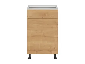 BRW Кухонный цокольный шкаф 50 см левый с ящиками дуб арлингтон, альпийский белый/арлингтонский дуб FH_D1S_50/82_L/SMB-BAL/DAANO фото