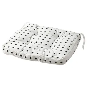 IKEA BJÖRKTRAST БЬЁРКТРАСТ, подушка-сиденье на детское кресло, белый/черный 205.532.88 фото