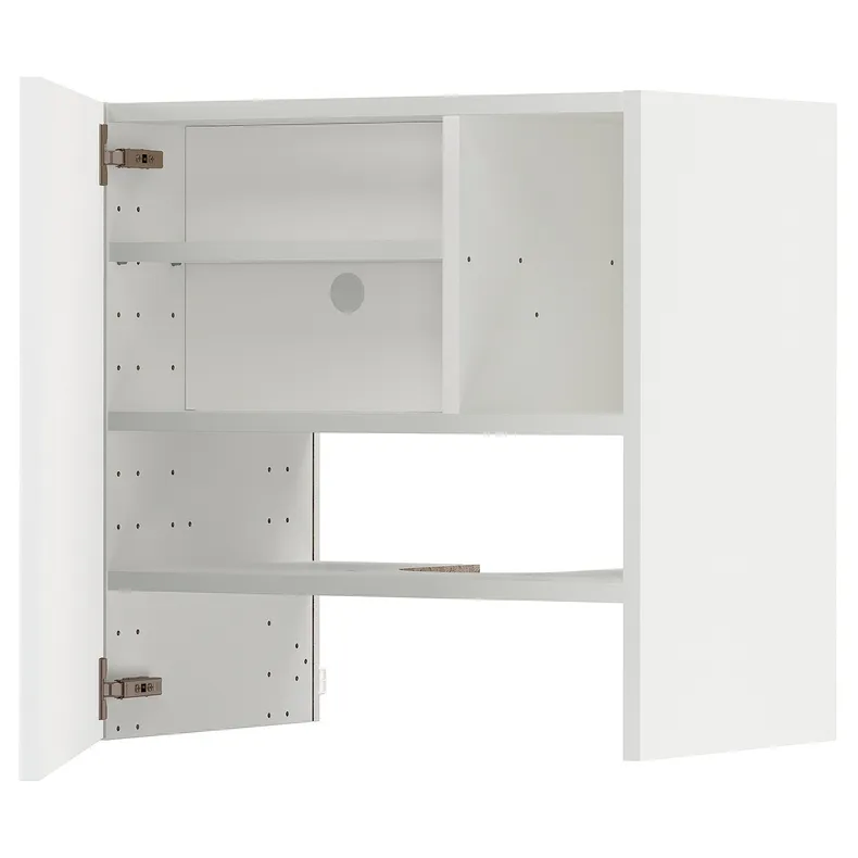 IKEA METOD МЕТОД, настінн шаф д / витяжки з полиц / дверц, білий / Ringhult світло-сірий, 60x60 см 895.053.32 фото №1