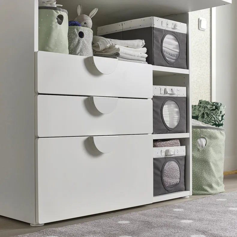 IKEA LEN ЛЕН, коробка, серый / белый, 25x37x22 см 205.544.24 фото №3