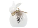 BRW Декоративна фігурка BRW Кролик з пером, кераміка, білий 092501 фото thumb №2