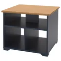 IKEA SKRUVBY СКРУВБИ, журнальный стол, черный и синий, 60x60 см 705.319.82 фото thumb №1