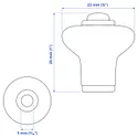 IKEA KLINGSTORP КЛИНГСТОРП, ручка мебельная, чёрный / хром, 23 мм 305.652.81 фото thumb №5