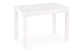 Обідній стіл розкладний HALMAR GINO 100-135x60 см, стільниця - біла, ніжки - білі фото