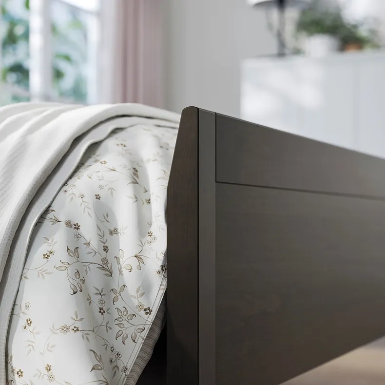 IKEA IDANÄS ІДАНЕС, каркас ліжка, темно-коричневий морилка, 160x200 см 004.588.95 фото №7