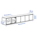 IKEA BOASTAD БУАСТАД, шкаф для ТВ, комбинация, чёрный / глазчатый дуб, 181x42 см 195.352.19 фото thumb №3