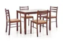 Столовий комплект HALMAR NEW starter 2 стіл + 4 стільці 110x70 см, венге фото thumb №1
