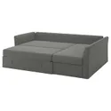 IKEA HOLMSUND ХОЛЬМСУНД, кутовий диван-ліжко, БОРГУНДА темно-сірий 695.168.93 фото thumb №1