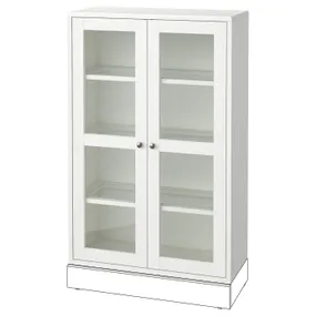IKEA HAVSTA ХАВСТА, шафа зі скляними дверцятами, білий, 81x35x123 см 605.292.63 фото