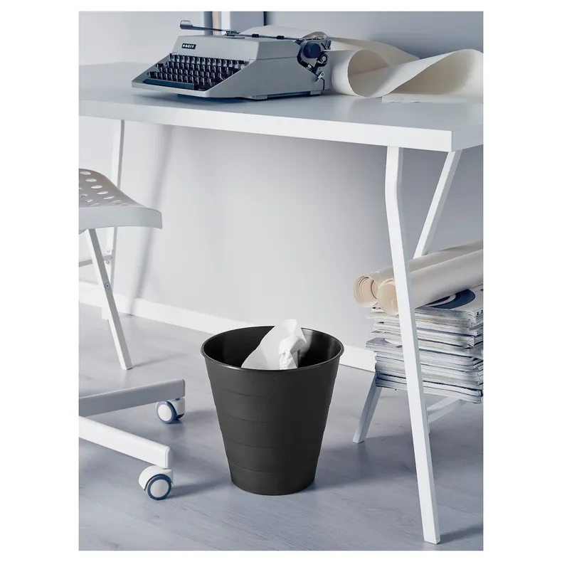 IKEA FNISS ФНІСС, кошик для сміття, чорний, 10 l 602.954.38 фото №2