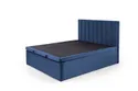 Ліжко двоспальне з підйомним механізмом HALMAR ASENTO 160x200 см темно-синя фото thumb №1