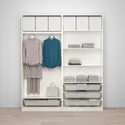 IKEA PAX ПАКС / BERGSBO БЕРГСБУ, гардероб, комбинация, белое / матовое стекло, 200x38x236 см 593.288.97 фото thumb №2