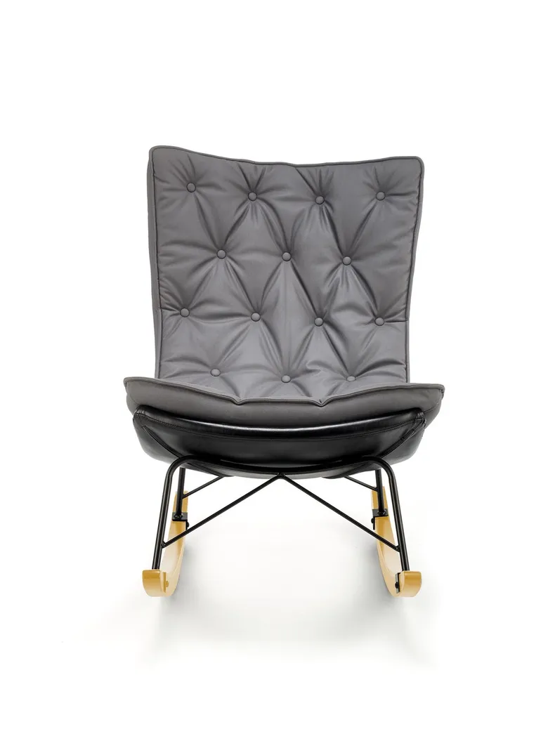 Кресло-качалка HALMAR INDIGO серый - черный фото №8