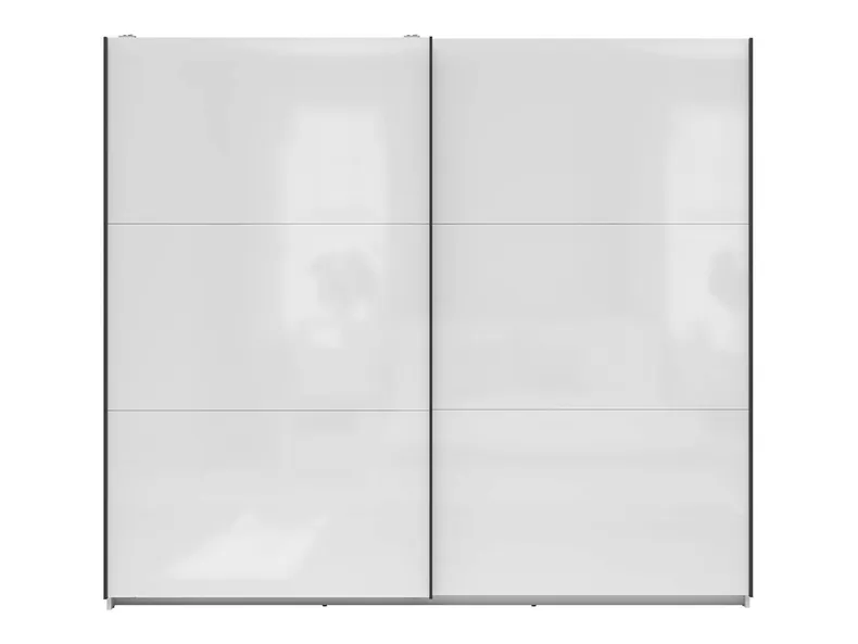 BRW Раздвижной шкаф-купе Tetrix 220 см белый глянец, белый глянец SZF/220-BIP фото №2