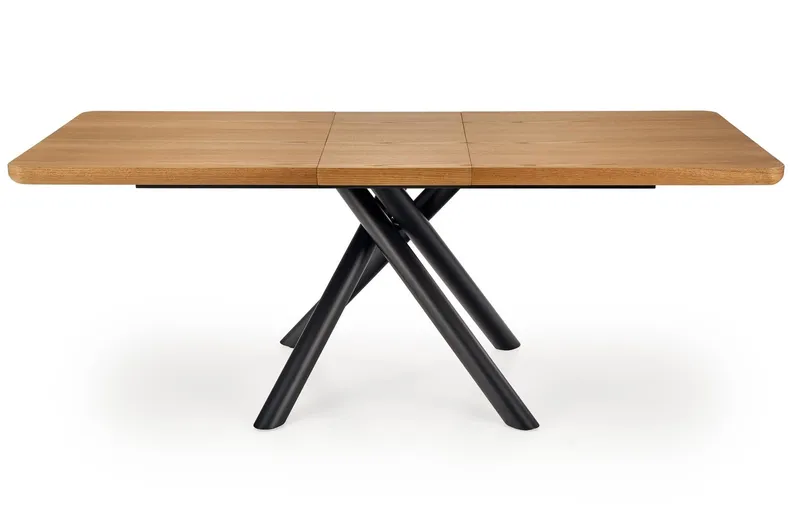 Кухонный стол раскладной HALMAR DERRICK 160-200x90 см натуральный дуб/черный фото №1