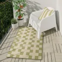 IKEA GÅNGSTIG ГОНГСТІГ, кухонний килимок, плоский тканий зелений / кремовий, 80x150 см 105.781.47 фото thumb №5