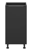 BRW Кухонный шкаф Sole L6 40 см левый черный матовый, черный/черный матовый FM_D_40/82_L-CA/CAM фото thumb №1