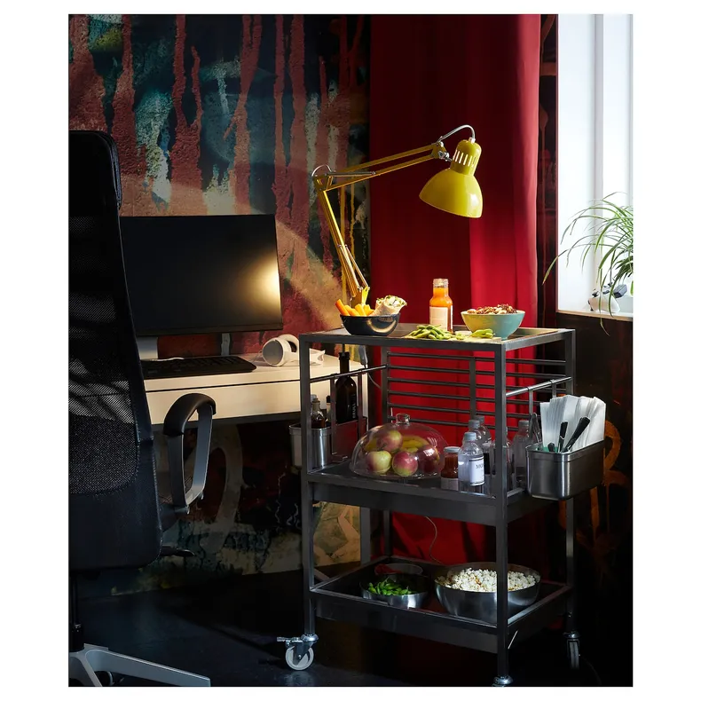 IKEA KUNGSFORS КУНГСФОРС, стіл-візок кухонний, нержавіюча сталь, 60x40 см 803.349.24 фото №4