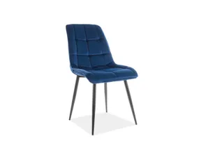 Кухонный стул SIGNAL CHIC Velvet, Bluvel 86 - темно-синий фото