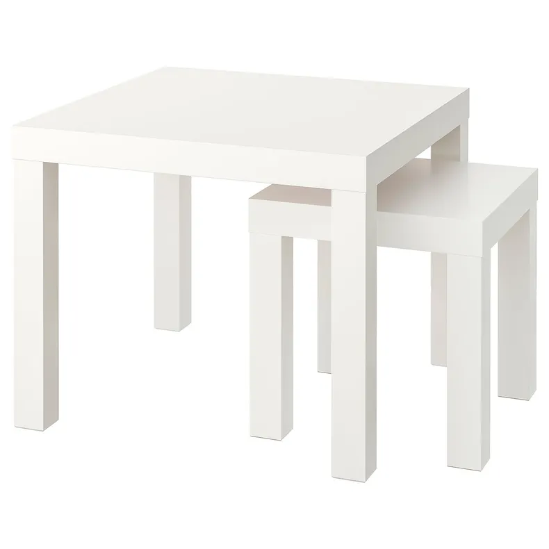 IKEA LACK ЛАКК, комплект столів, 2 шт, білий 594.427.27 фото №1