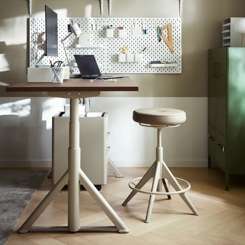 IKEA IDÅSEN ИДОСЕН, стол / трансф, коричневый / бежевый, 160x80 см 492.809.66 фото №4